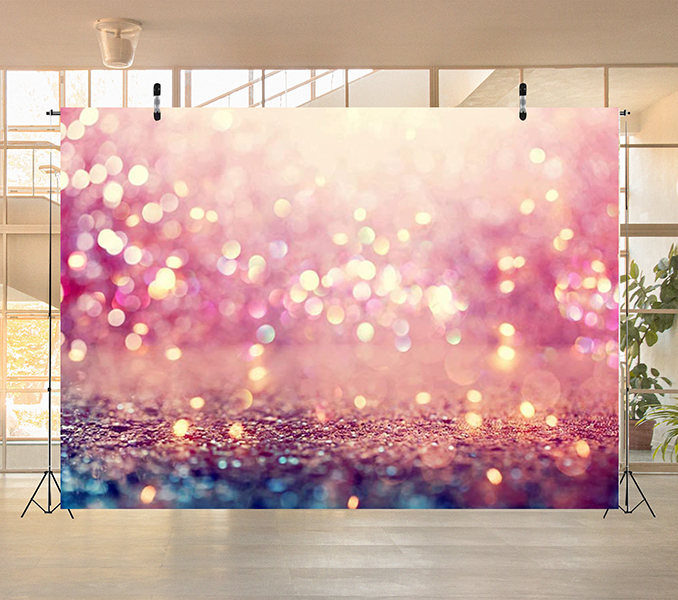 Pink Gold Glitter Backdrop